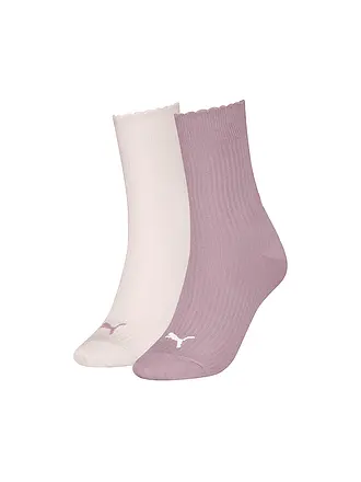 PUMA | Calzini casual da donna con bordo smerlato, confezione da 2 |